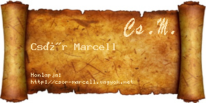Csór Marcell névjegykártya
