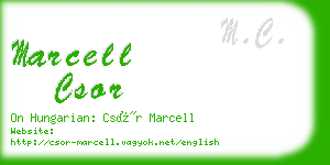 marcell csor business card